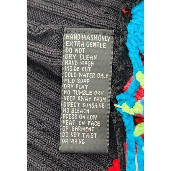 Muchael Simon Y2K Rainbow Crochet Floral Open Cardigan Size… - Picture 12 of 13